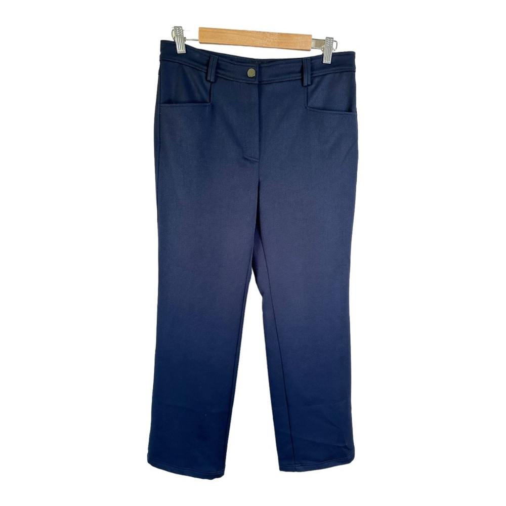 BGL Belong Genteel Light Trousers Pants Size Small Navy Blue Straight Leg